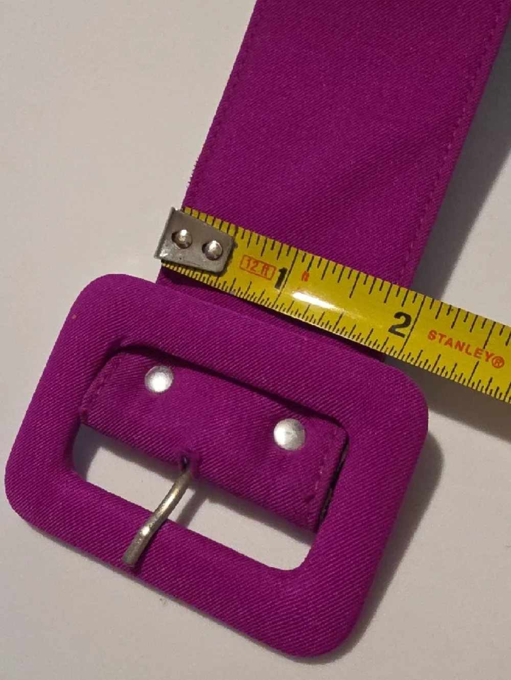 Wide Fabric Women's Fashion Belt - Fuchsia Color